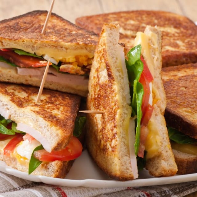 Turkey Chipotle Avocado Club Sandwich.